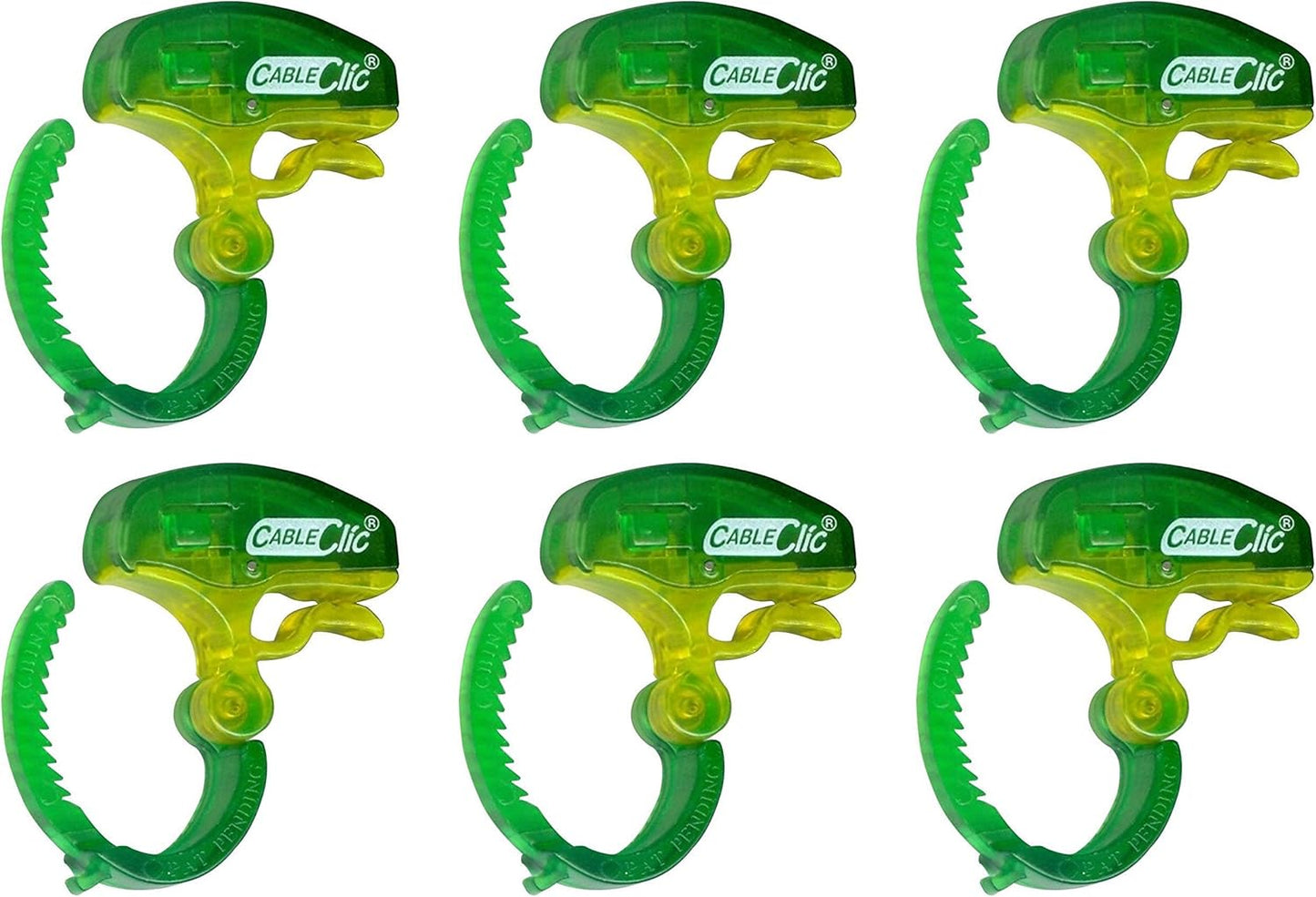 Effortless Cable Organization - Cable Clic (Pack of 6) (Green)