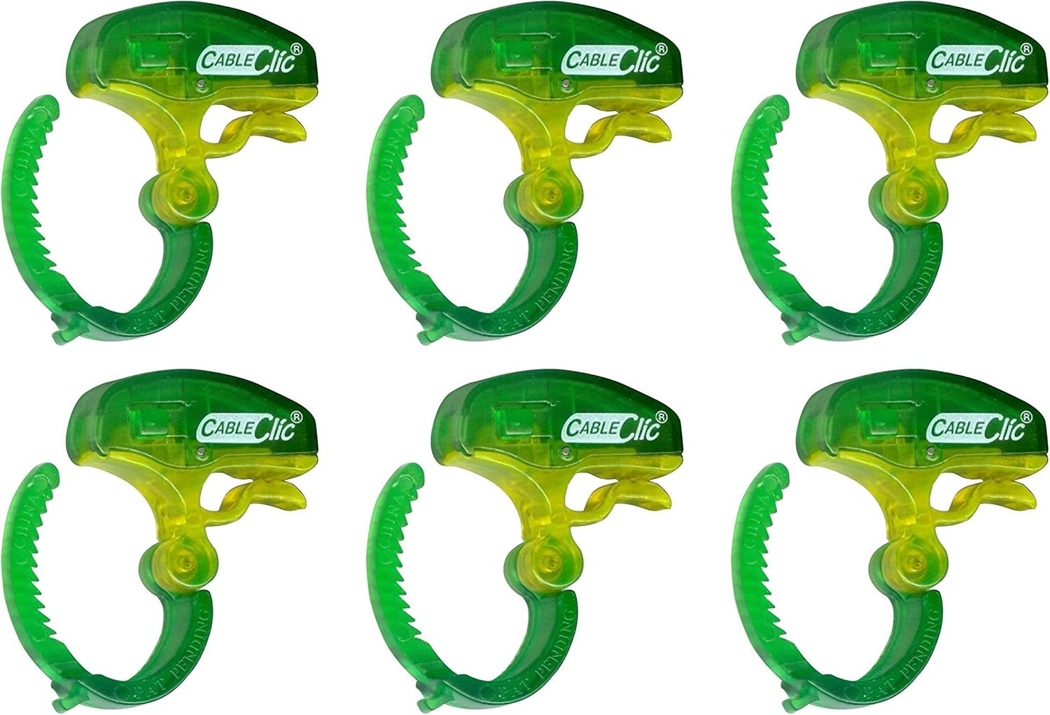 Effortless Cable Organization - Cable Clic (Pack of 6) (Green)