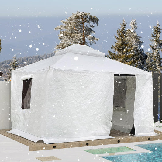 Domi 12ft x 14ft Universal Winter Gazebo Cover for Hardtop Gazebos