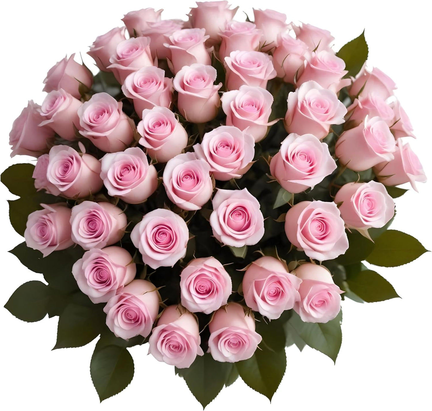 50 Pink Roses Bulk Fresh Flowers for Birthdays and Anniversaries