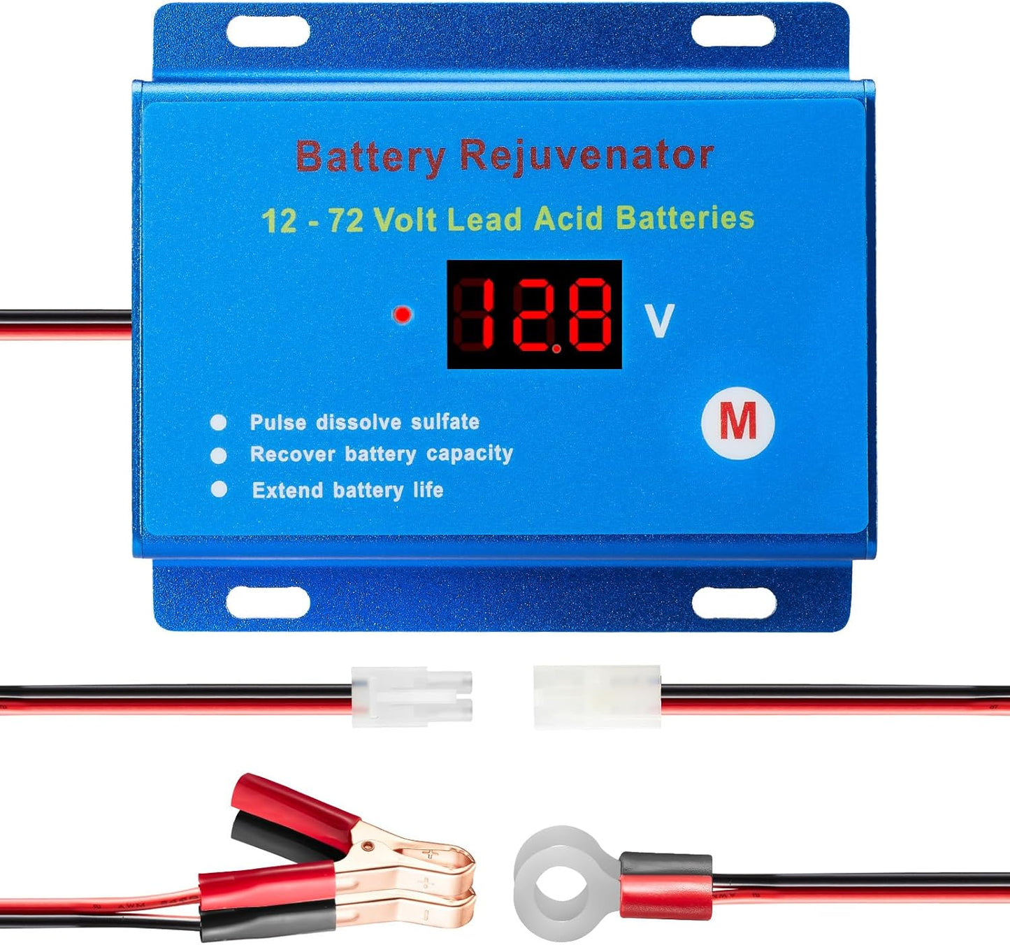 Battery Desulfator Reconditioner for 12V to 72V Lead-Acid Batteries