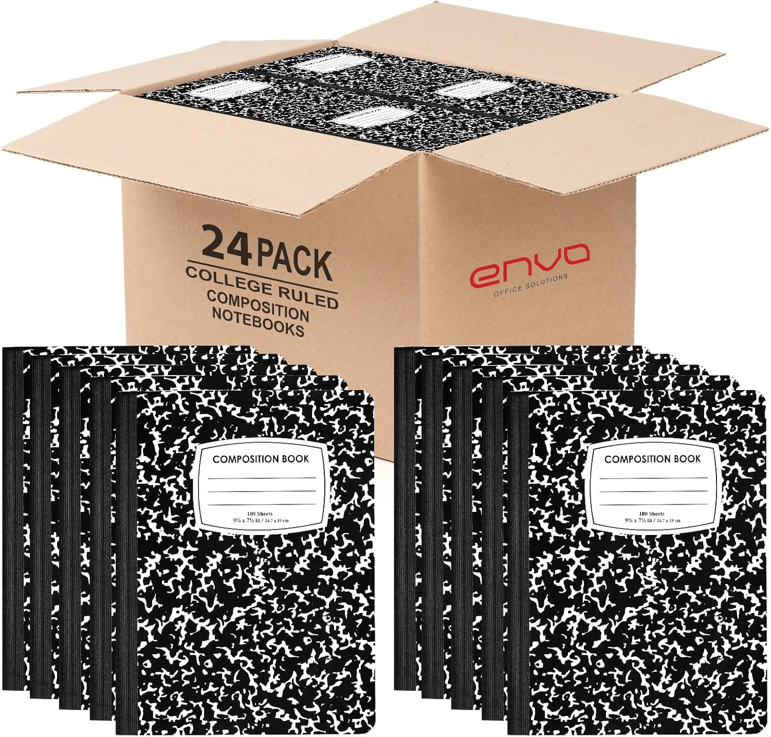 ENVO College Ruled Composition Notebooks for School Use