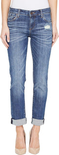 Catherine Boyfriend Womens Jeans Mid Rise - Stone Wash Comfort