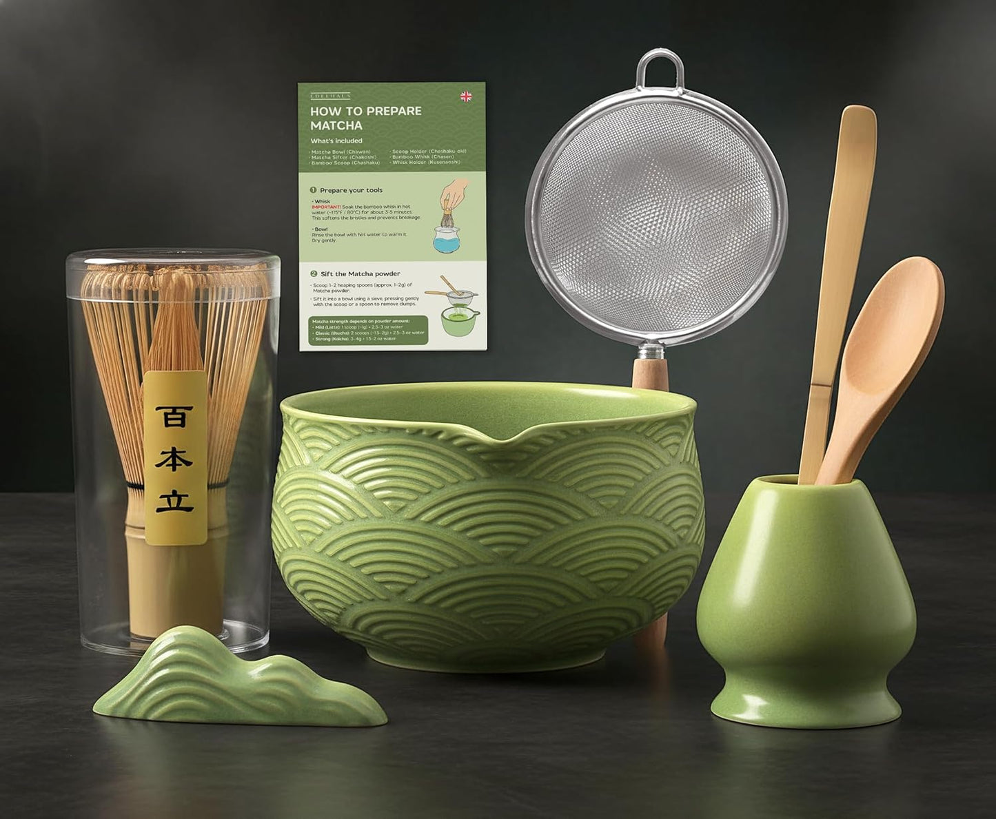 Complete Matcha Kit Whisk Set for Authentic Tea Experience
