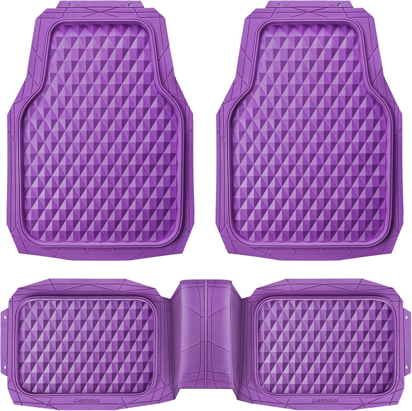 CAR PASS Heavy Duty Rubber Car Mats for All-Weather Protection