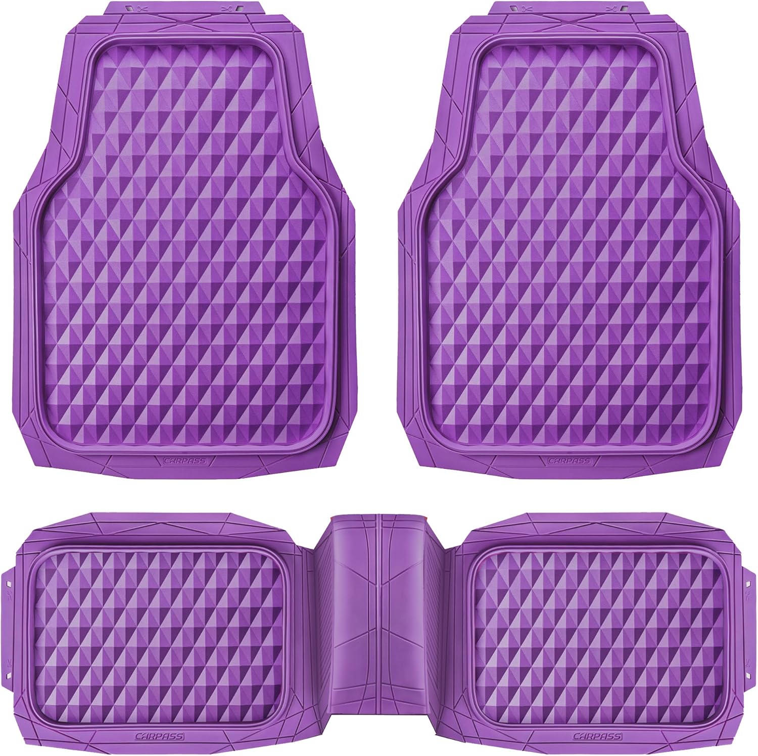 CAR PASS Heavy Duty Rubber Car Mats for All-Weather Protection