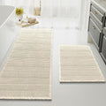 Waffle Bath Mat 2-Piece Set - Super Absorbent Non Slip Bath Rugs
