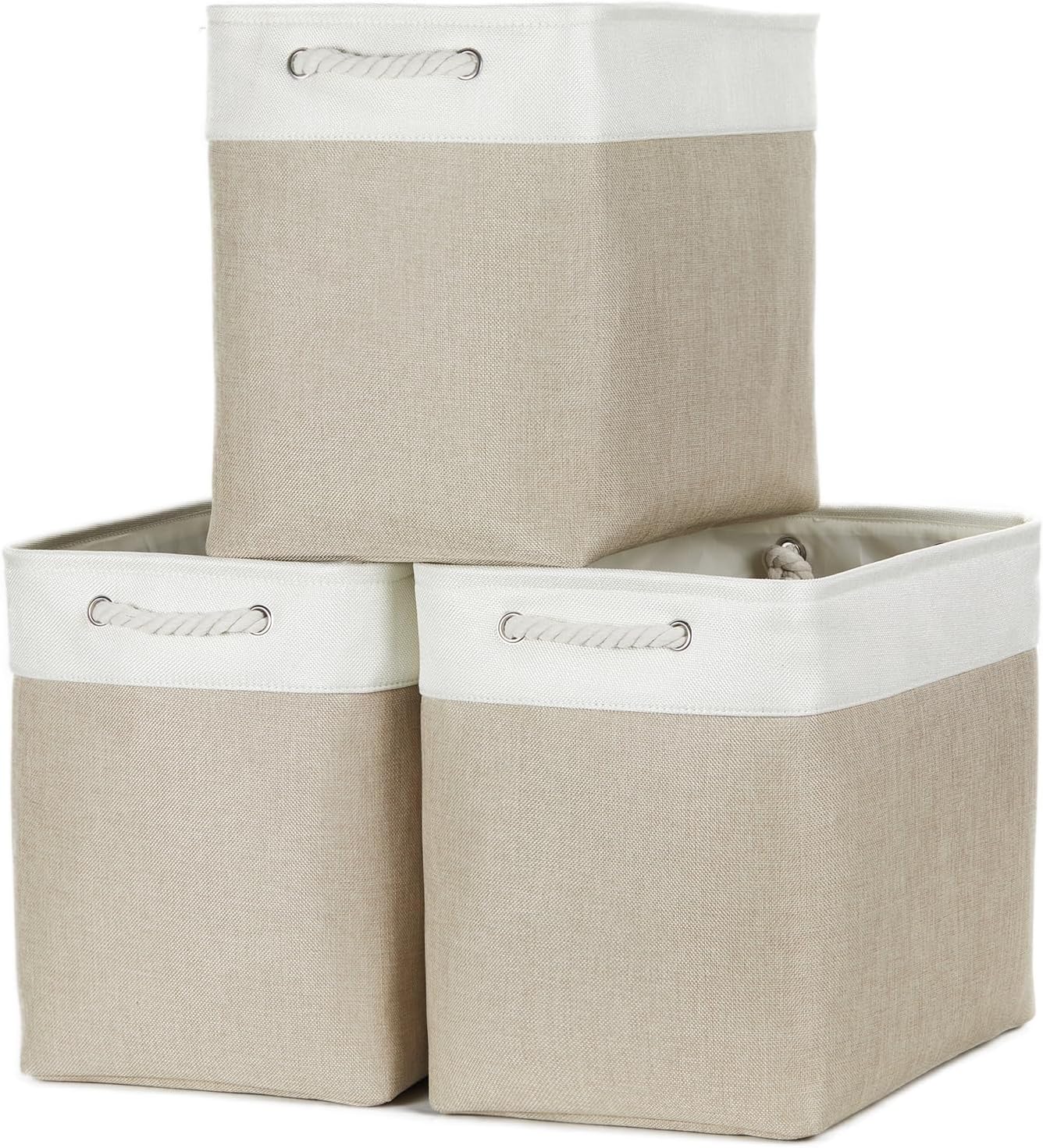 Extra Large Storage Baskets for Organizing - 3-Pack Fabric Bins