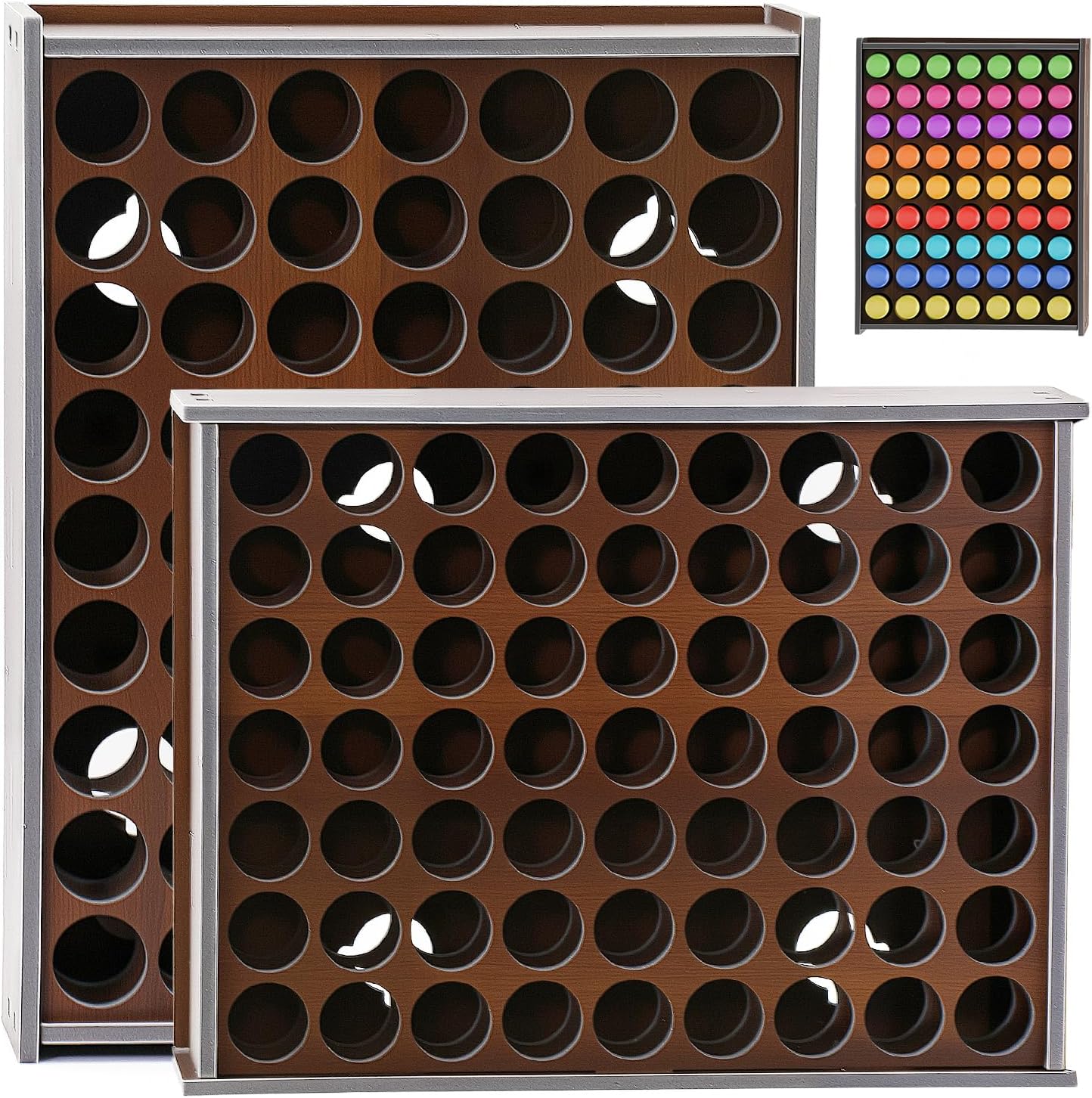 Acrylic Paint Organizer with 63 Holes for Craft Paint Storage