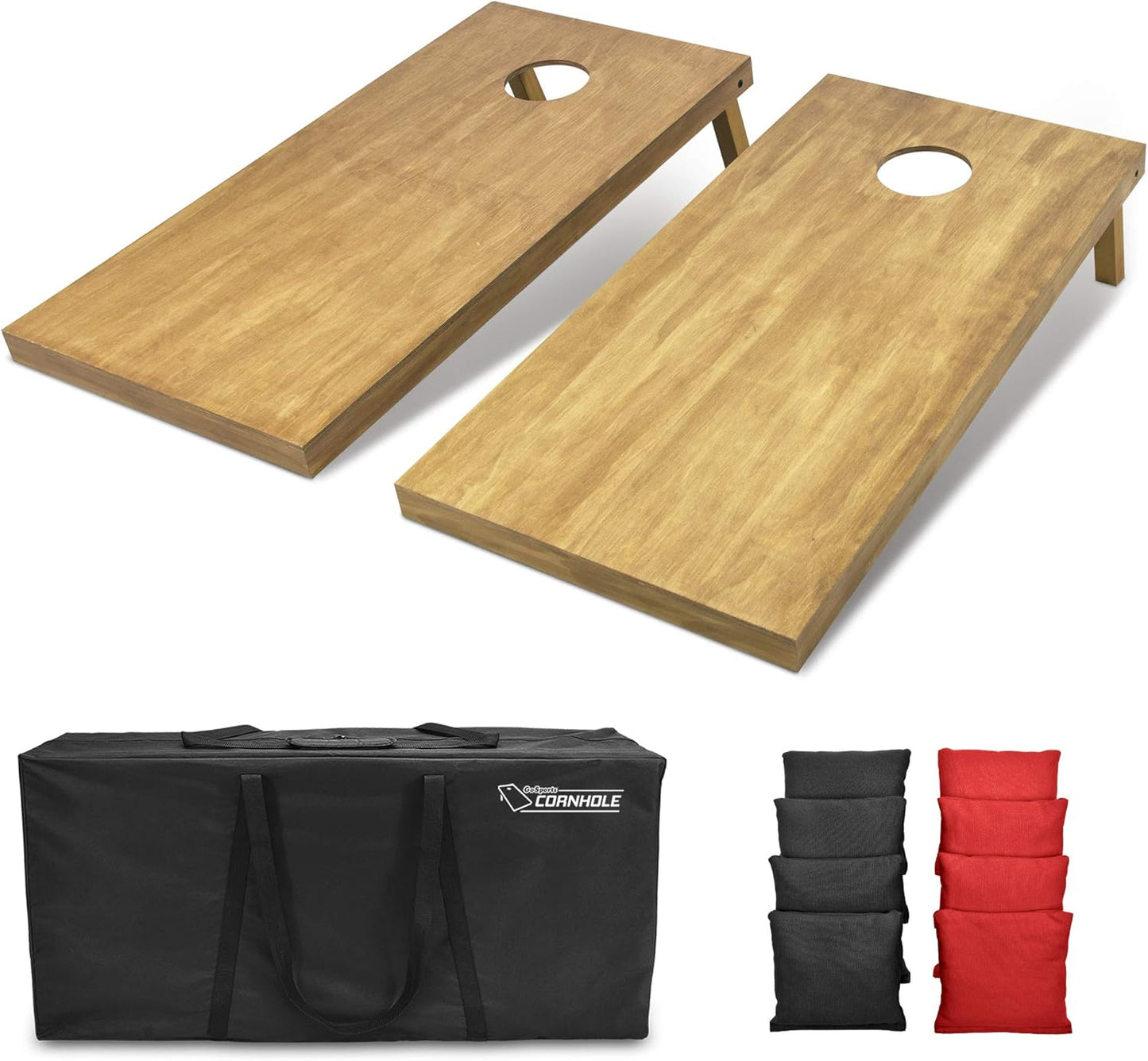 GoSports 4 ft x 2 ft Wooden Cornhole Boards Set for Fun