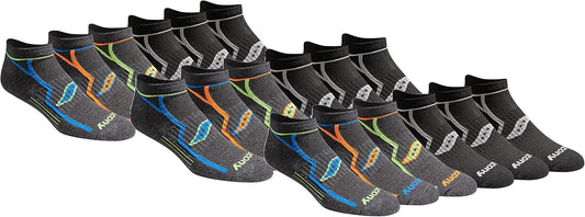 Saucony Men's Rundry Bolt Performance No-show Socks for Runners