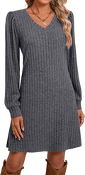 Ficerd Women's Knit Long Sleeve Sweater Dress for Fall Style