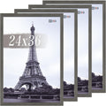 VCK 24x36 Poster Frame Set of 4 - Grey Wood-Grain Frames