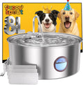 Dog Water Fountain for Large Dogs - 8L Stainless Steel Fountain