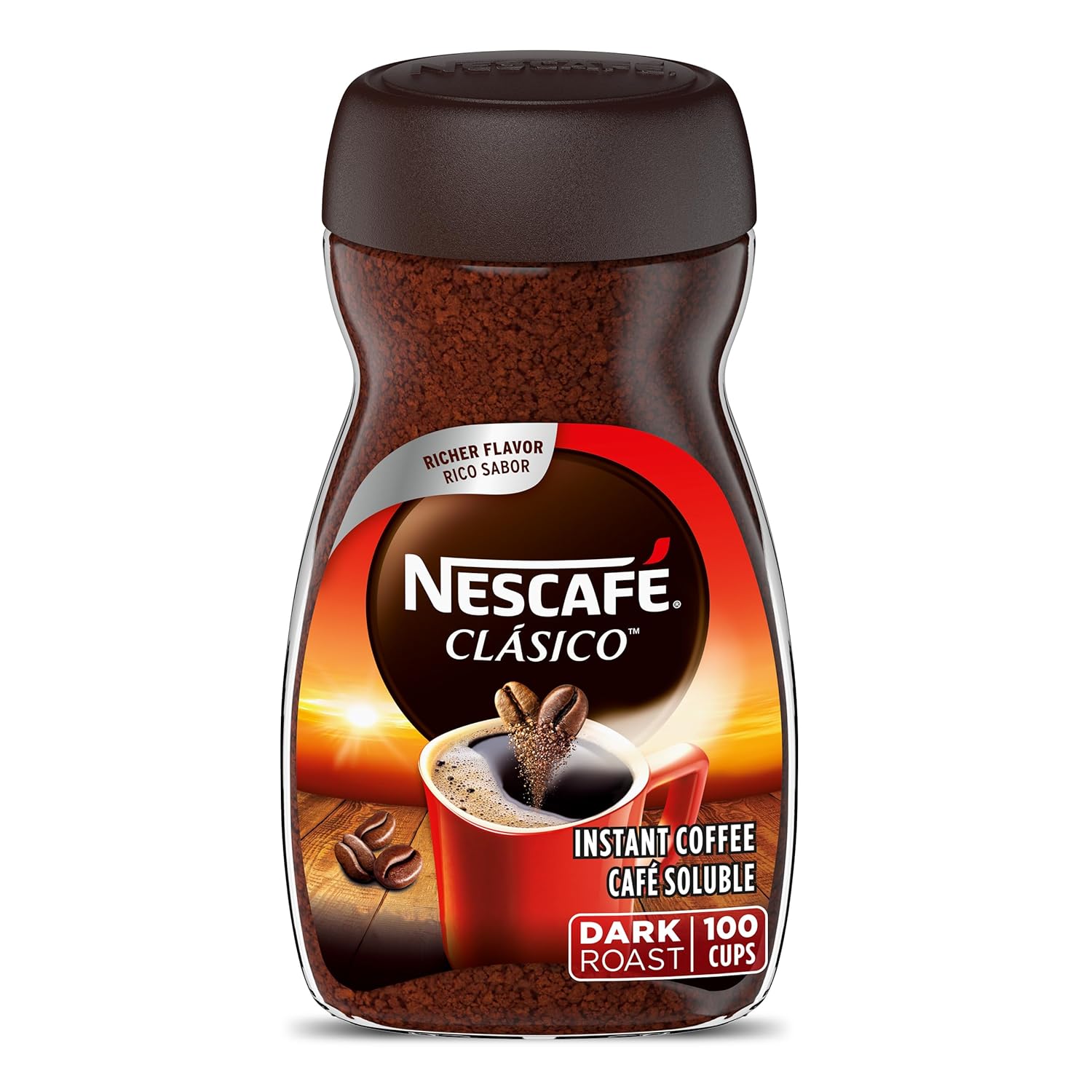NESCAF CLSICO Dark Roast Instant Coffee, 7 Oz Jar