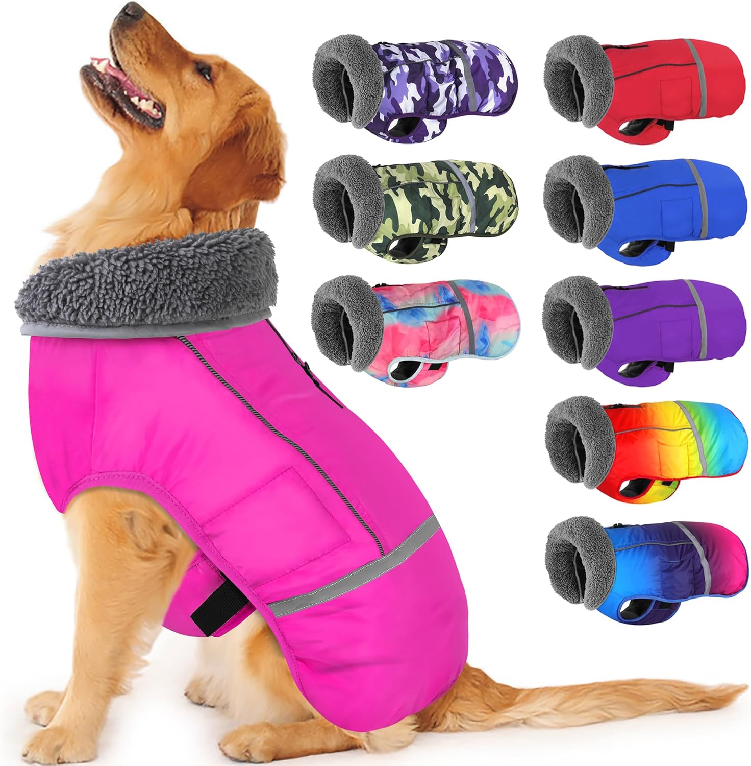 Dogcheer Warm Dog Coat for Winter - Waterproof & Reflective Design