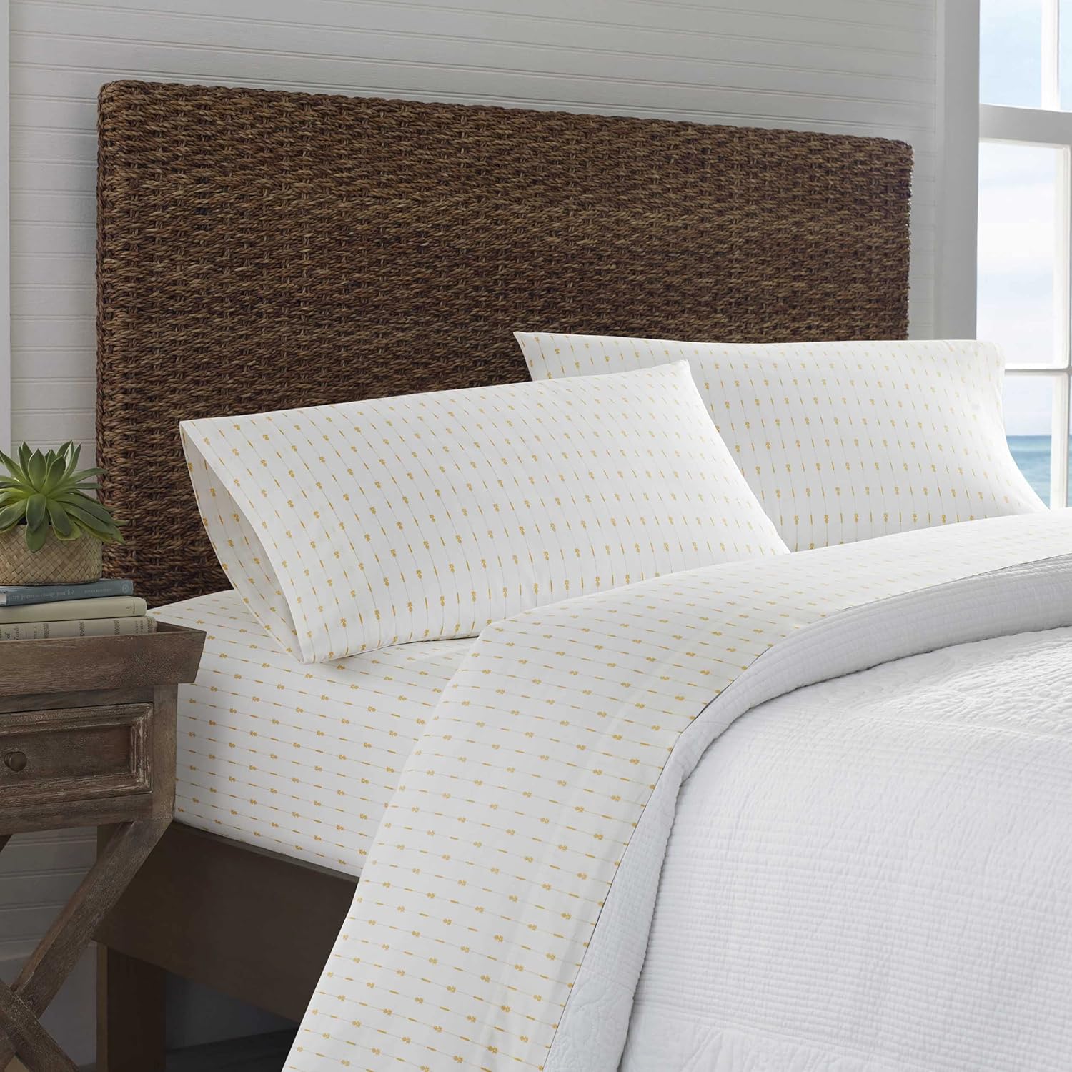 Tommy Bahama King Sheets Set - Crisp Cotton Percale Bedding