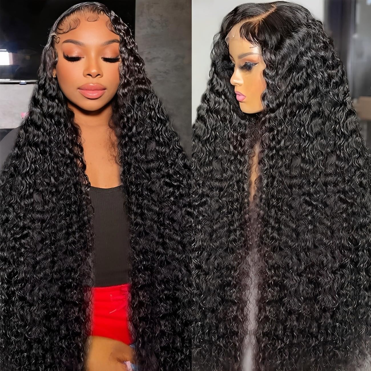40 Inch Deep Wave Lace Front Wigs Human Hair for Natural Look