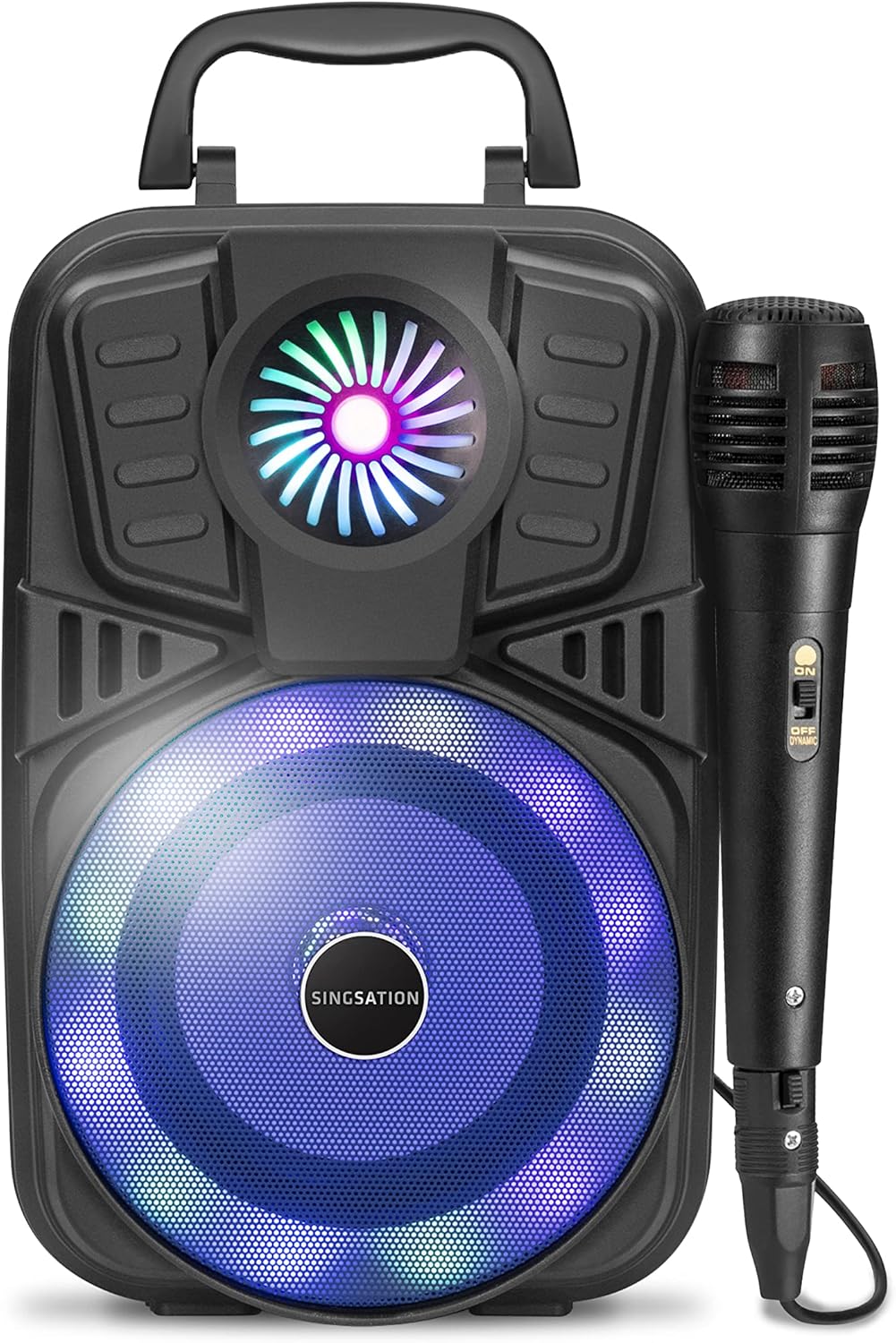 Singsation Karaoke Machine with Bluetooth and LED Lights for Fun