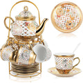 Porcelain Tea Set for Women 20 Pc Large Version - Delicate Style