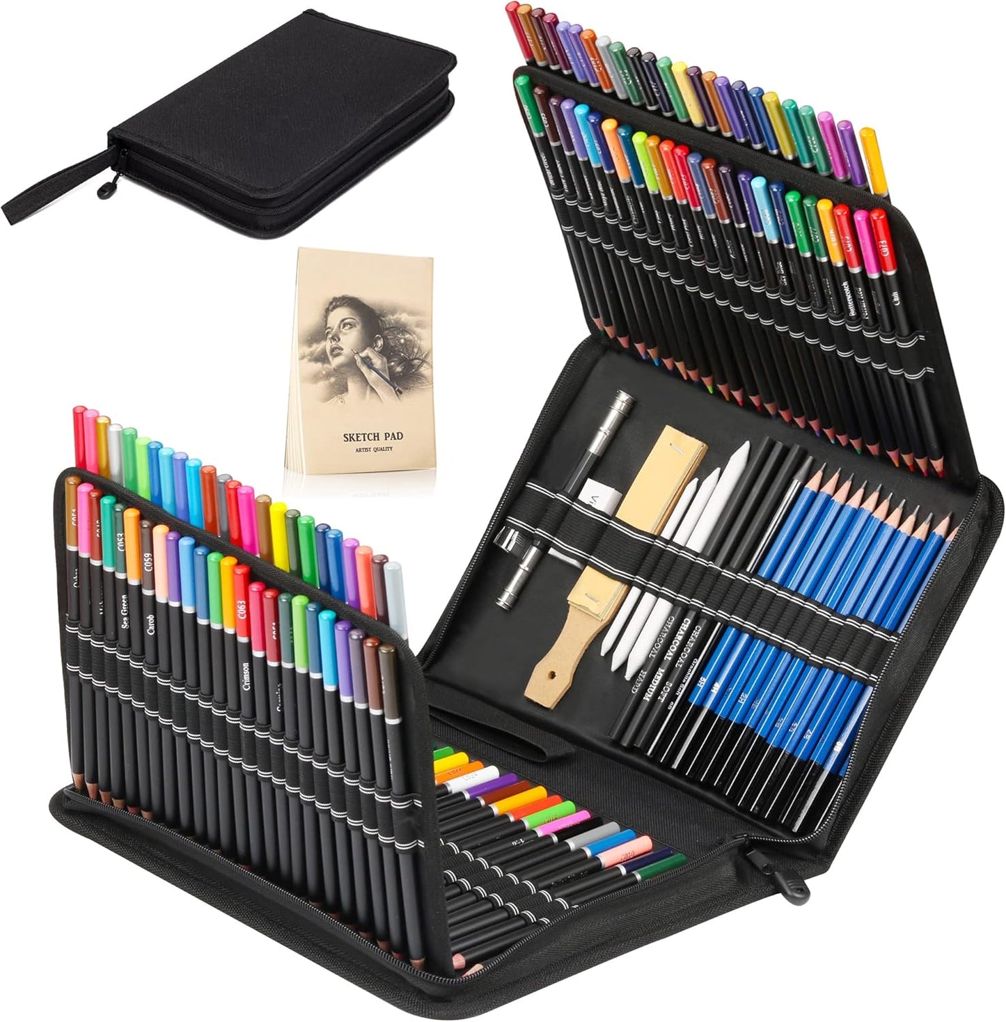 KALOUR Premium 144 Drawing Pencil Set for Artists and Beginners