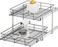 2-Tier Pull Out Cabinet Organizer 20in W x 22in D - Soft Close Pullout