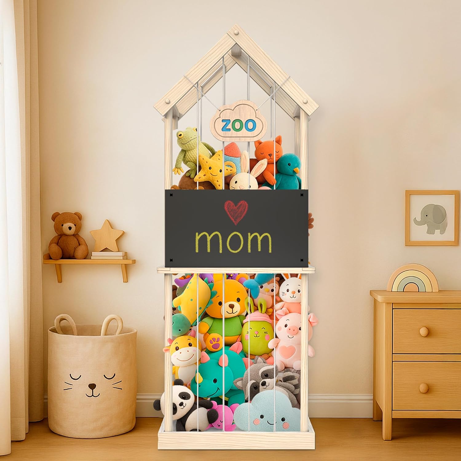 Extra Large Stuffed Animal Storage Zoo for Plush Toy Organization