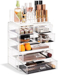 Clear Acrylic Makeup Organizer for Women - 7-Drawer Vanity Storage