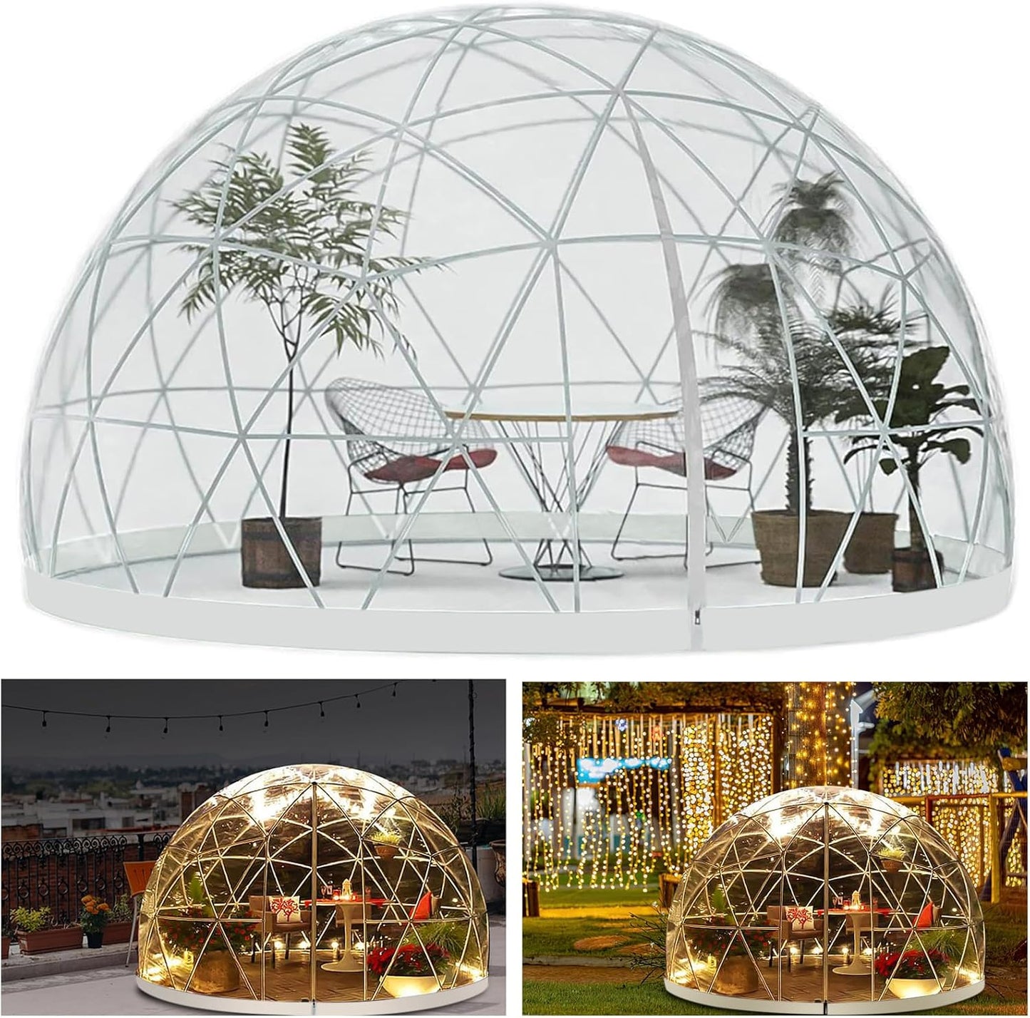 Spacious 127.2FT Garden Dome Igloo - Waterproof & Portable