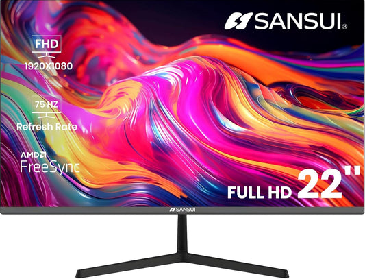 SANSUI 22 IPS Monitor - Crisp 1080P Visuals