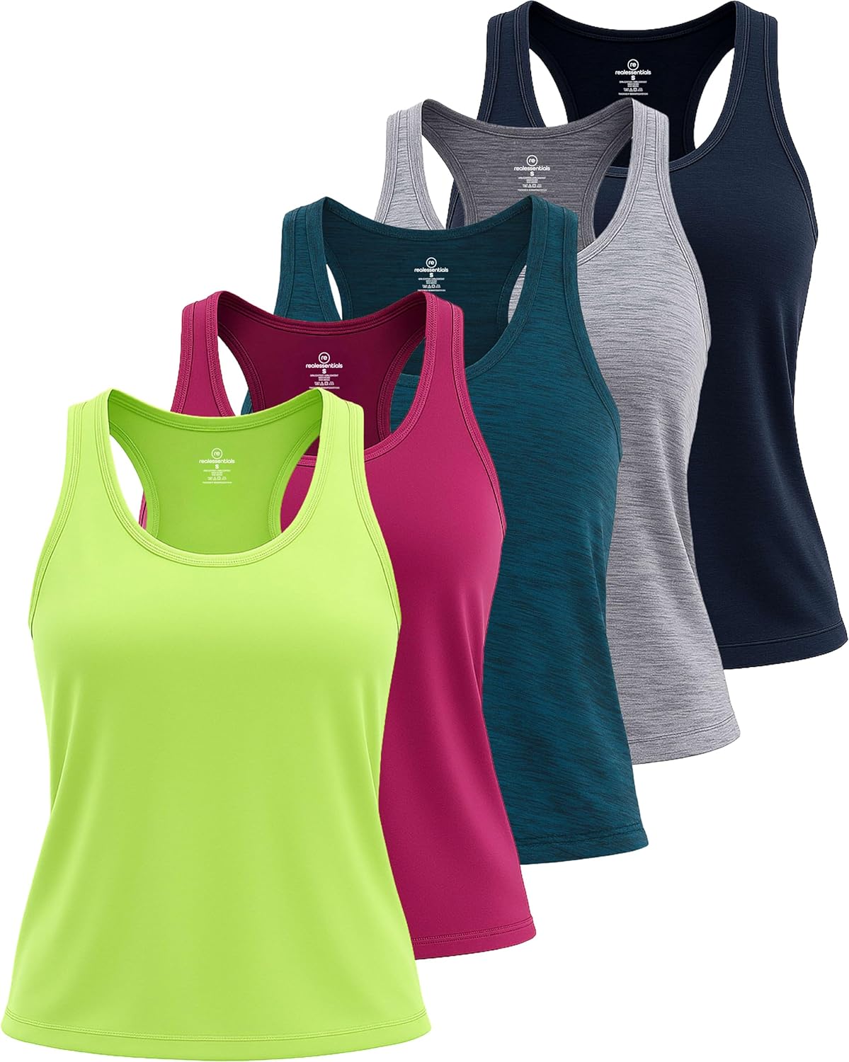 Real Essentials Women's Racerback Tank Tops for Activewear