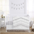 Boho Bohemian Baby Crib Bedding Set - 4 Piece Neutral