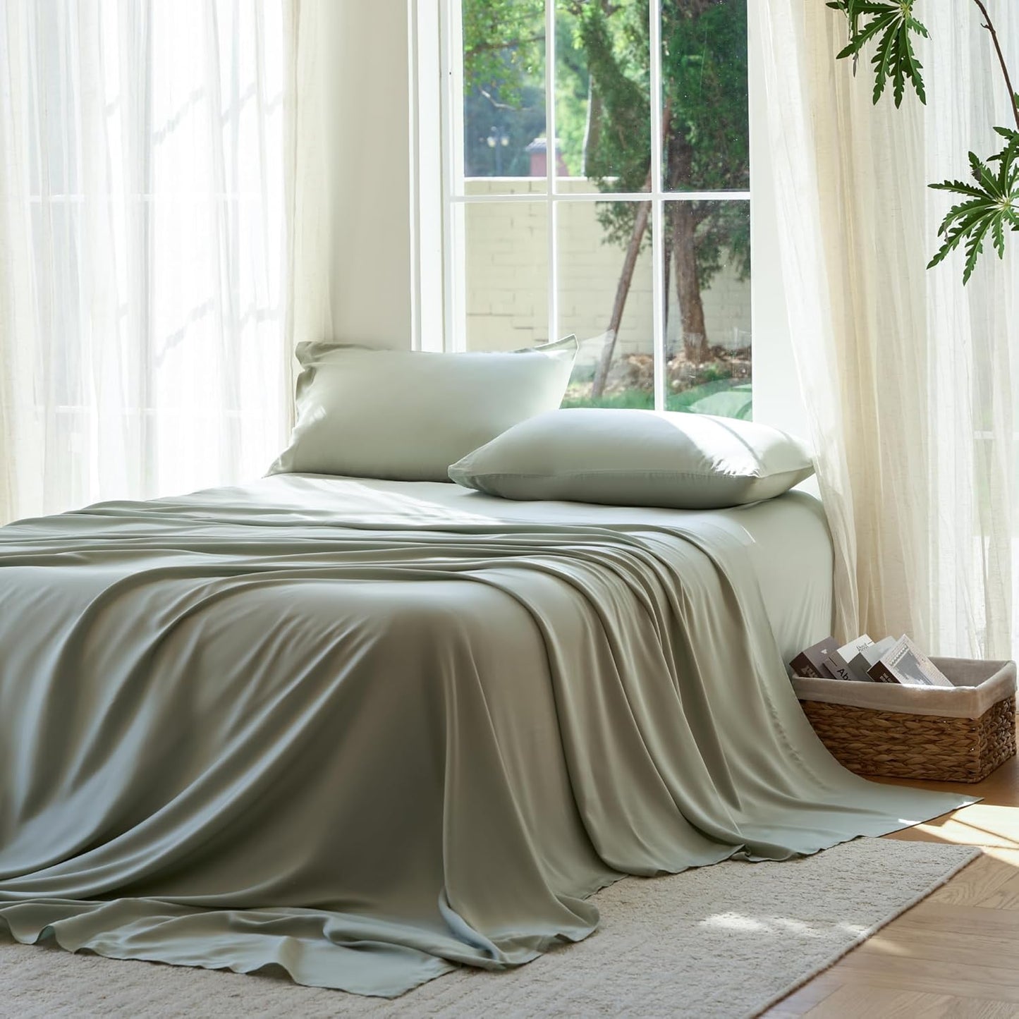 DOZ Bamboo Sheet Set - Buttery Soft, Cooling, Deep Pocket Twin