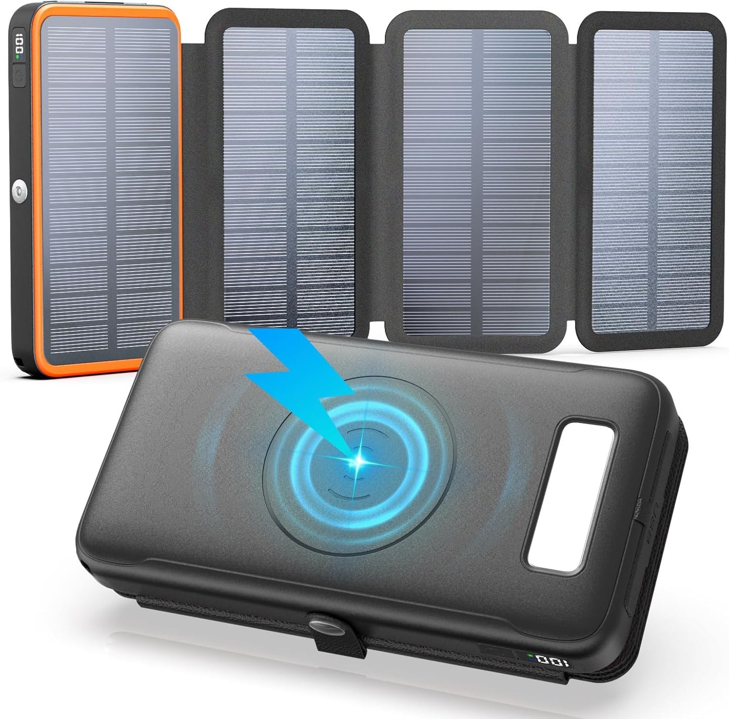 FEELLE 27000mAh Wireless Solar Power Bank