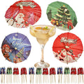 Christmas Cocktail Picks Set 200 pcs - Festive Decor & Stylish Garnishes!