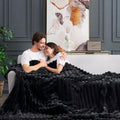 Cozy Bliss Faux Fur Throw Blanket for Couch 90 x 90 in - Plush Comfort