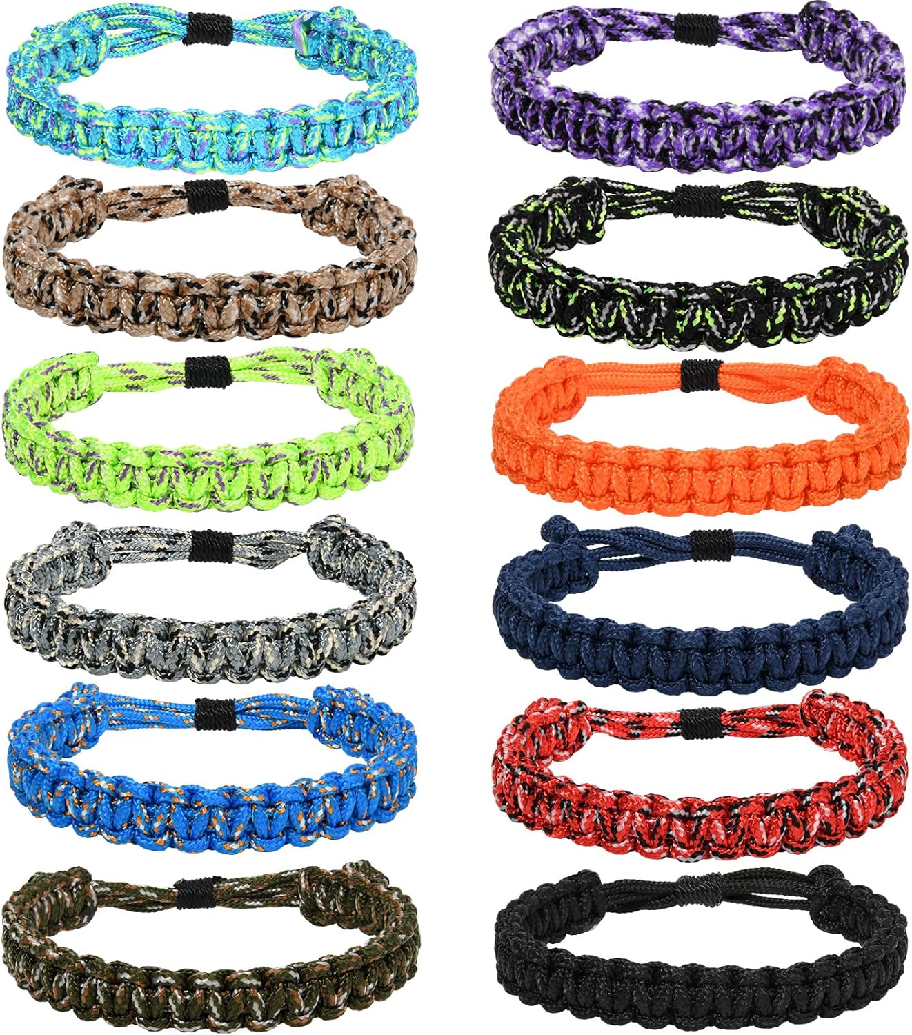Adjustable Paracord Bracelets for Outdoor Survival