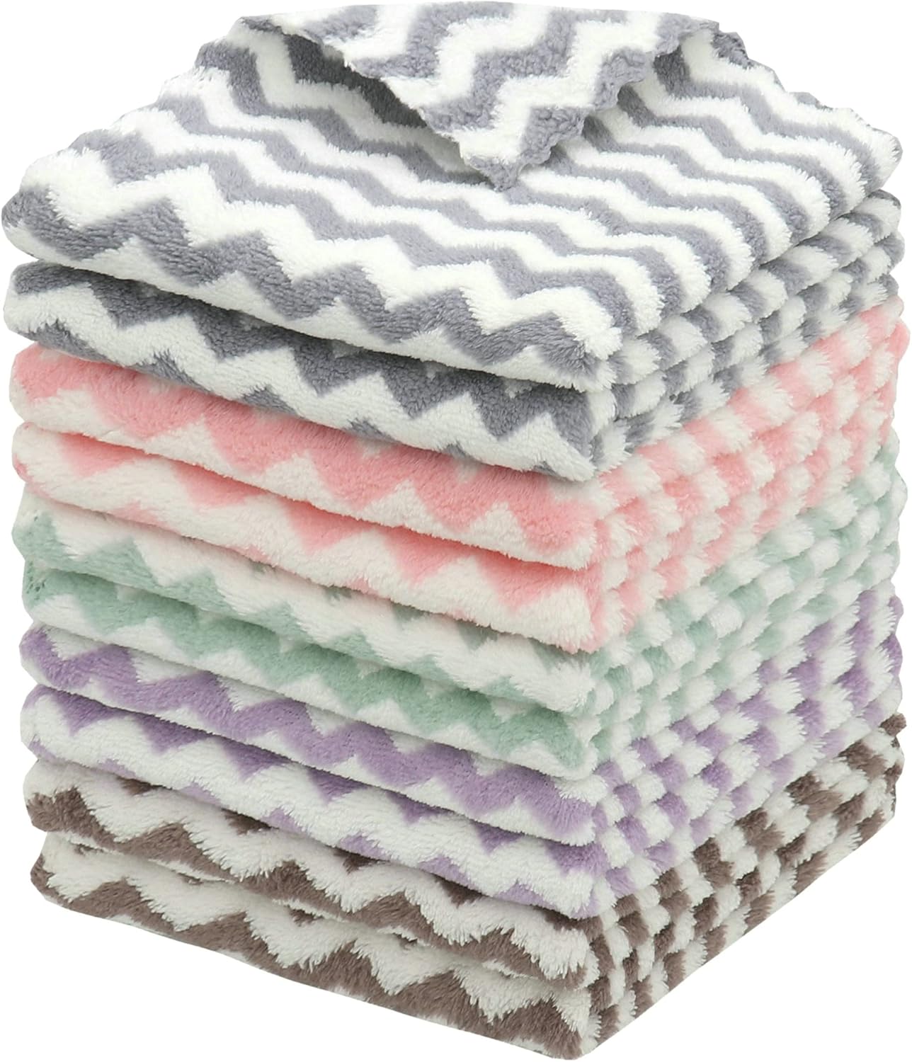 Lint-Free & Absorbent 10-Pack Microfiber Cloths for Fast Drying