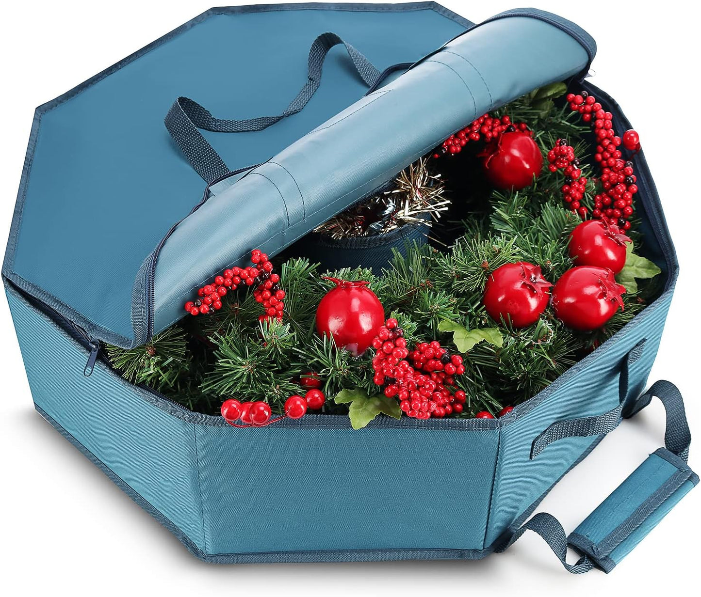 Durable Hard Shell Wreath Storage Container for Christmas Decor