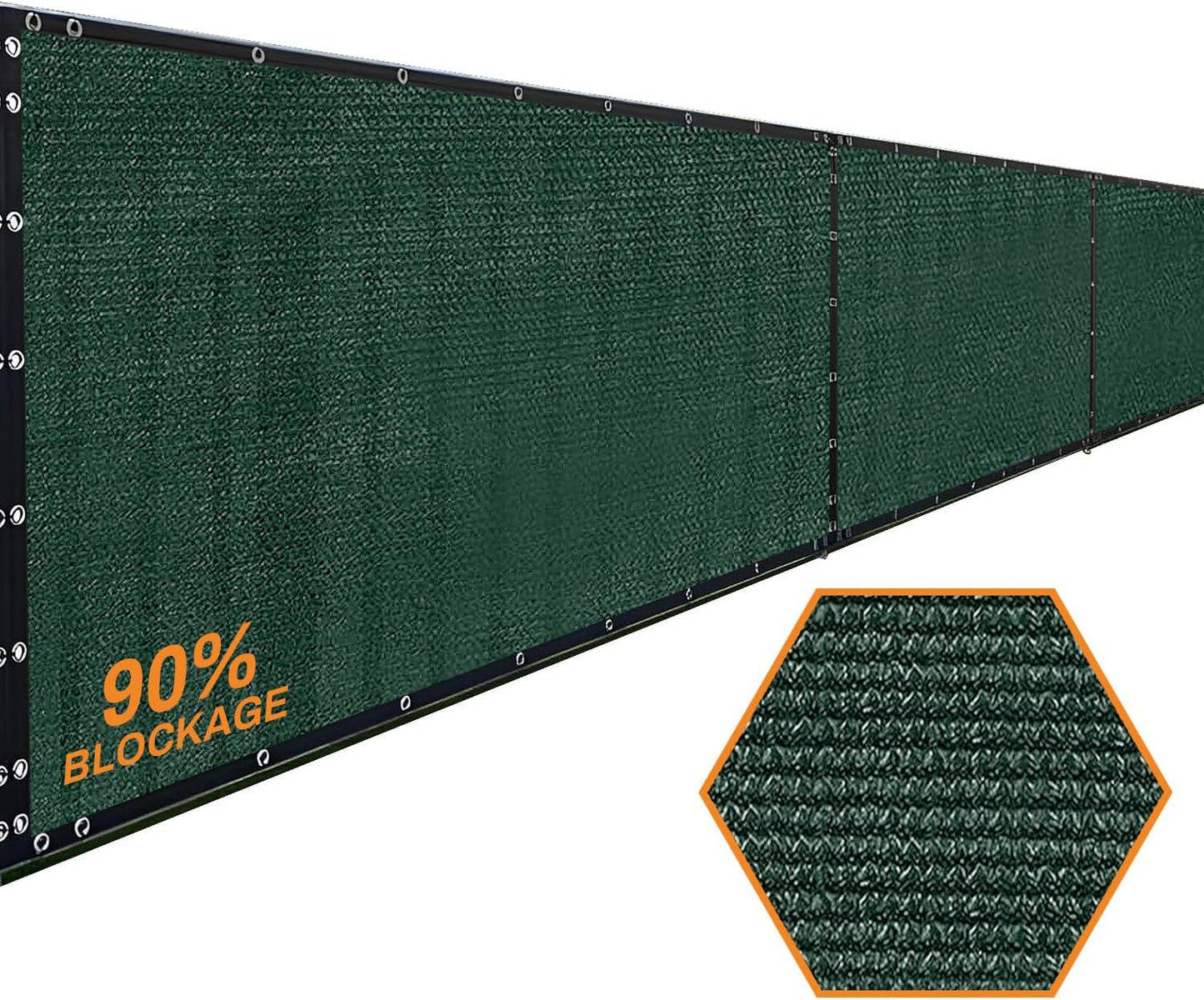 Xpose Safety Privacy Fence Screen 6 x 50 Heavy Duty Green Mesh