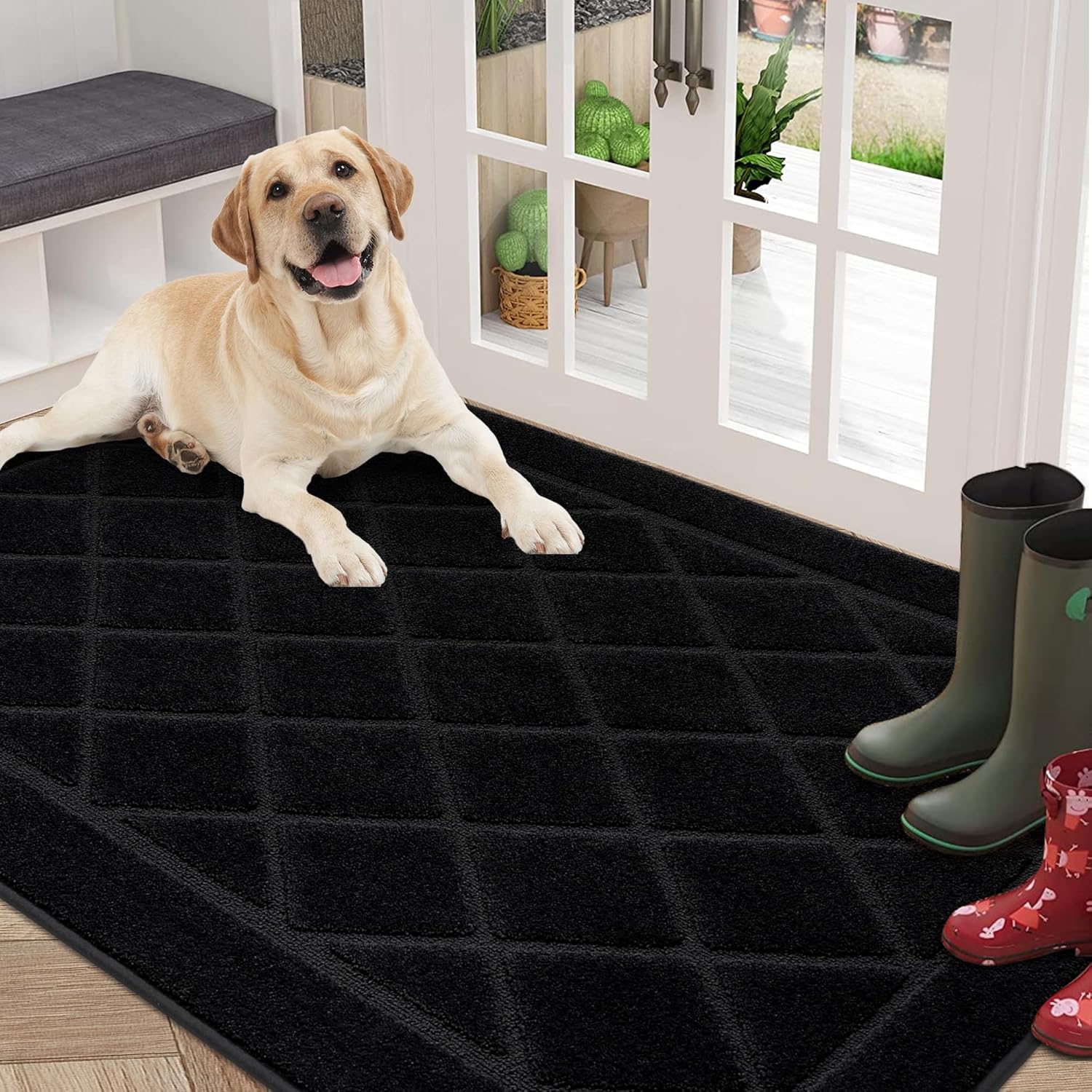 BEQHAUSE Dirt Trapper Door Mat for Clean Floors and Paws