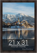 wallsthatspeak 21x31 Espresso Brown Picture Frame - Clean Display