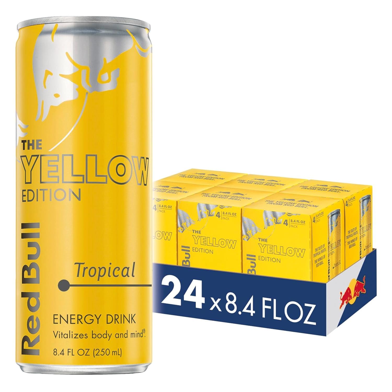 Red Bull Yellow Edition Tropical Energy Drink, 24 Cans Pack
