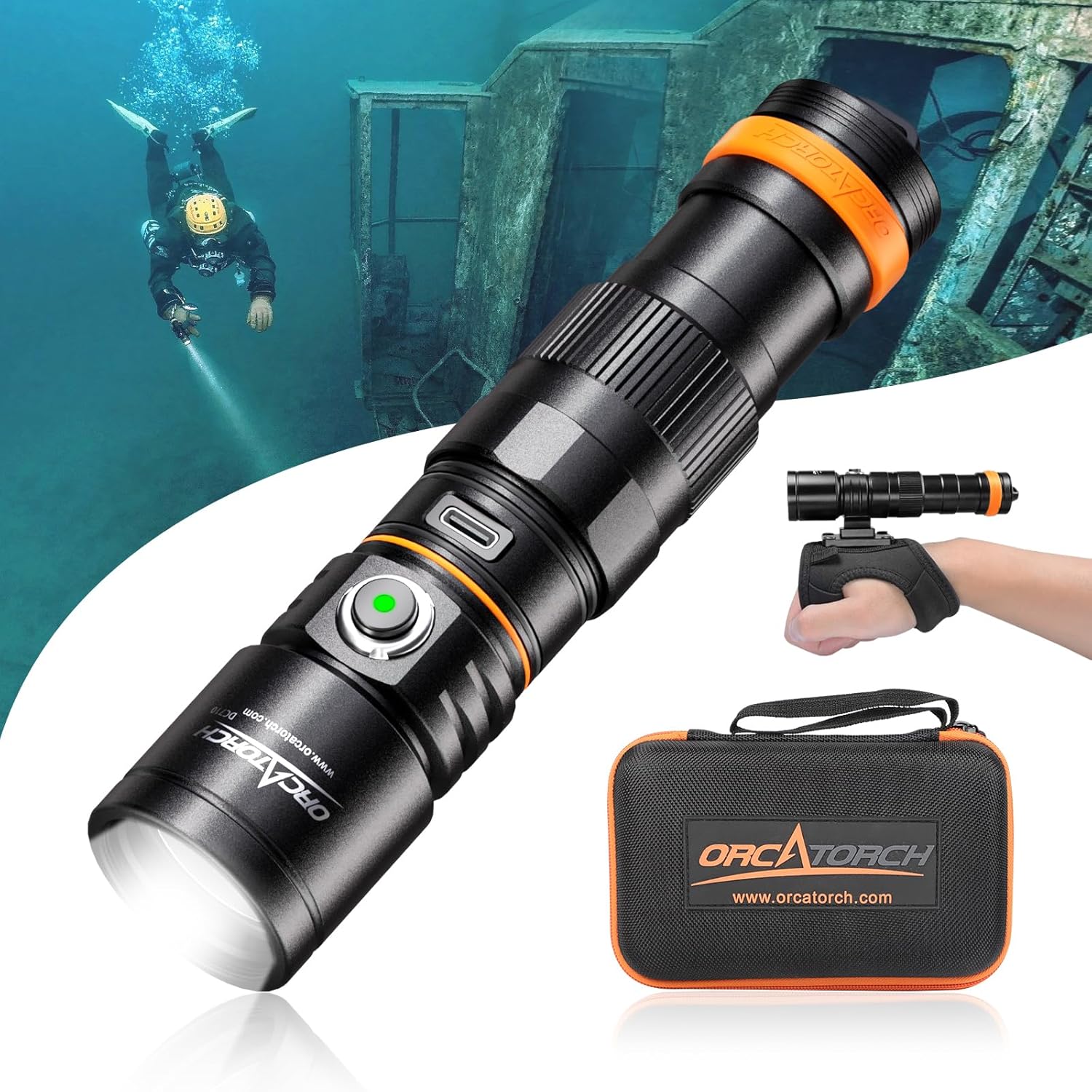 ORCATORCH DC710 Scuba Dive Light: 3000 Lumens Brightness