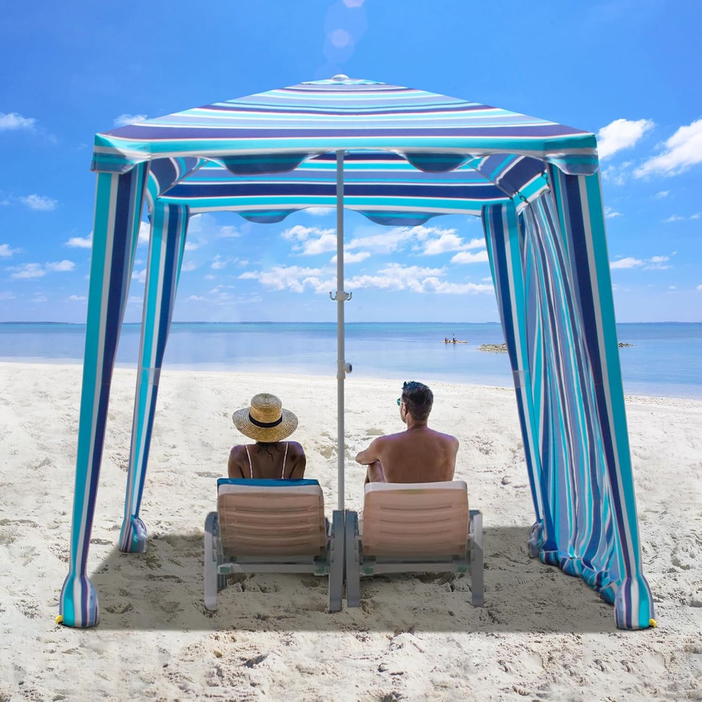 Instant Sun Shelter with Privacy - Vockjour Beach Canopy