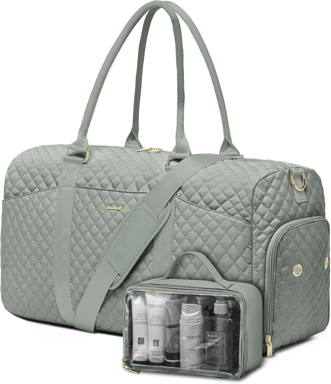 Focdod Weekender Travel Duffle Bag for Women with Shoe Compartment