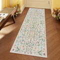 Lahome Insect Botanical Beige Bathroom Runner Rugs for Cozy Spaces