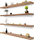 48 Inch Light Wood Floating Shelves for Wall Rustic Wall Shelf Set