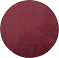 Ambiant Pet Friendly Solid Color Area Rug Cranberry 8ft Round - Soft