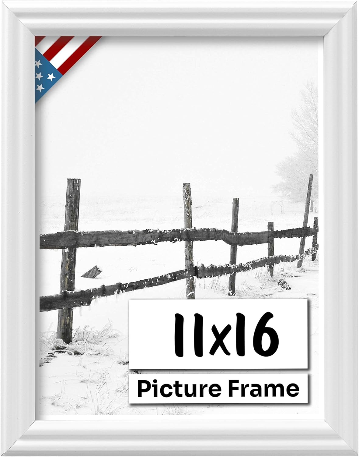 White 11x16 Picture Frame with UV-Blocking Plexiglass Finish